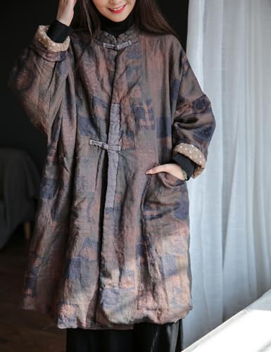 NFYM Women's Vintage Quilted Kimono Jacket in Grey Navy – Cozy, Comfy, and Perfectly Oversized! - Image 4