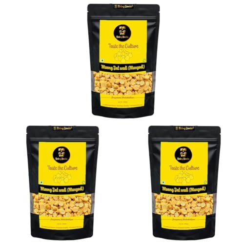 Image of Being Bania Homemade Rajasthani Mangodi /Mungori Wadi /Badi, 500 Gms | Hand made | Made with Moong Daal | Rich in Protein | Premium Ingredients | No Added Preservatives | Ready to Cook | (Pack of 3)