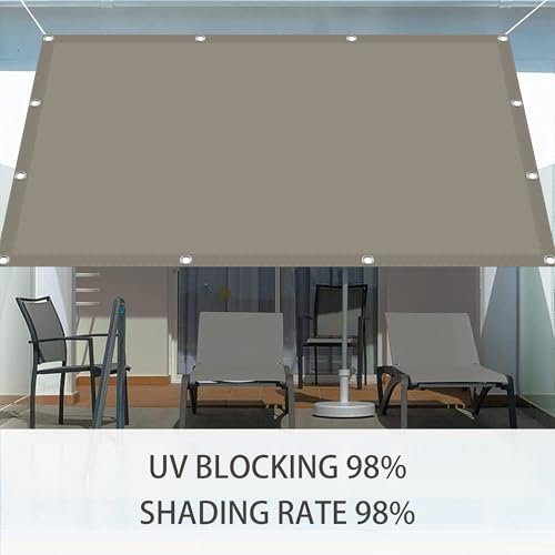 Voile d'ombrage avec kit de fixation complet auvent imperméable en toile blanche pour balcon - 4