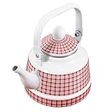 iplusmile Emaille Wasserkocher Dickwandiger Induktionsgeeigneter Teekessel mit Dekorativem Muster Langlebig und Vielseitig für Tee Kaffee und Milch Stilvoller Herdkessel für Alltag und