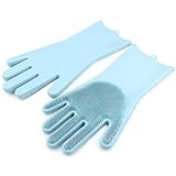 ara paarung Handschuhe aus Silikon als Ganzes, lange und weite Armel, die Ihnen bei der Hausarbeit im kalten Winter helfen und Ihre Hande vor direktem Kontakt mit Reinigungsmitteln schutzen.