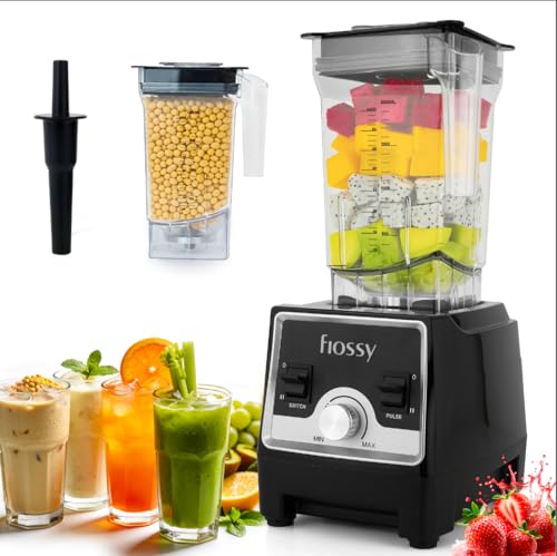 El Mejor Listado de Licuadora para Frappe Oster - los más vendidos. 47 FLOSSY Licuadora profesional Cocina 5 en 1, Capacidad de 68 Oz, Sistema de Batido Preciso con 6 Cuchillas Afiladas, adecuada para Smoothie, Bebidas Congeladas y Helado, Nueces,...