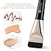 KINGMAS 2Pcs Flat Foundation Brush, Korean Spatula Facial Makeup Brush, Ultra Thin Concealer Contour Brush for Liquid Cream Blending