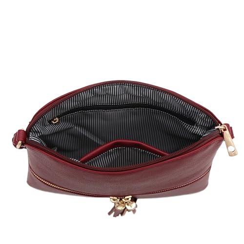 Image of DELUXITY Lightweight Medium Crossbody Bag with Tassel