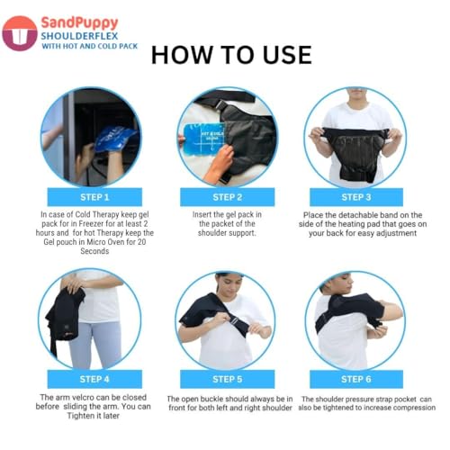 Image of SandPuppy Shoulderflex - Reusable Ice Gel Pack for Hot and Cold Therapy for Shoulder Pain Relief