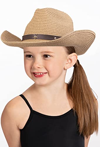Straw Cowboy Hats for Toddler Girls Boys Summer Sun Hat Belt Buckle Cowgirl Western-Hat for Kid 2-4 Years3