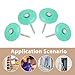 Garneck 200pcs Green Round Plastic Cap Roofing Nails for Underlayment Insulation Board House Wrap Fastening Heavy Duty Concrete and Fence Cap Nails for Secure Roof Felt Attachment