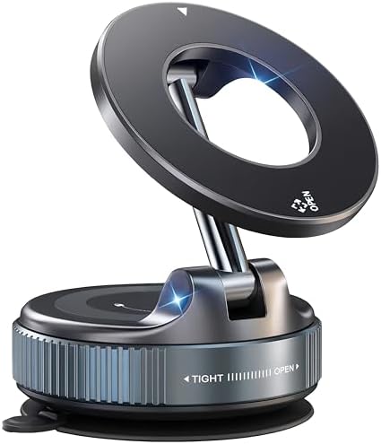 Vacuum Magnetic Car Phone Holder Foldable Mount with Ultra Suctio...