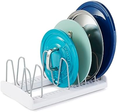 YouCopia StoreMore Adjustable Pot Lid Organizer, Standard, White