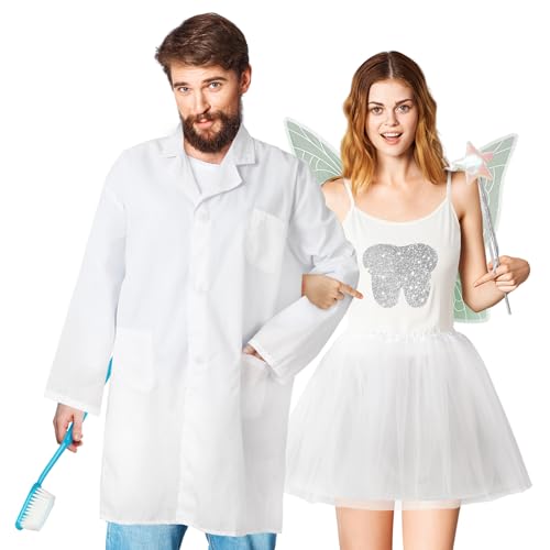 Glitopper 2 Set Halloween Couple Tooth Costumes Tooth Fairy &