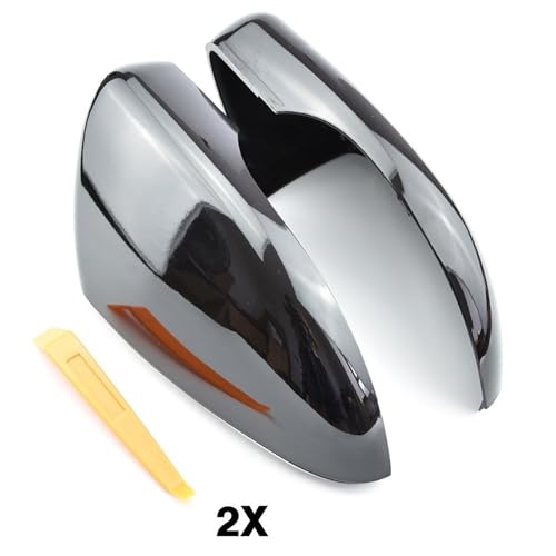 Coque rétroviseur Golf 6 noir brillant anti-rayures remplacement direct - 3