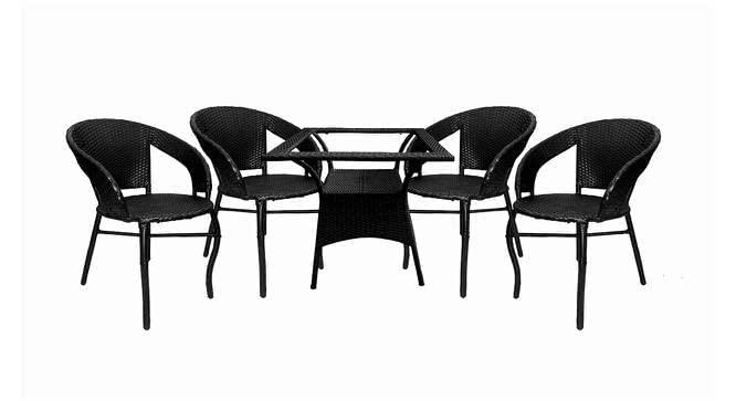 Image of India Beautiful Outdoor Garden Furniture Set for Coffee Table, Balcony Furniture, Office Furniture Patio Seating Set Standard, (4 Chair 1 Table) (Black1)