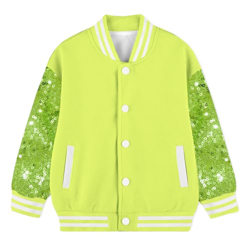 Image of Cromoncent Kids Varsity Baseball Jacket Colorblock Bomber Coat Unisex Boys Girls School Outwear, 18 Months - 14 Years