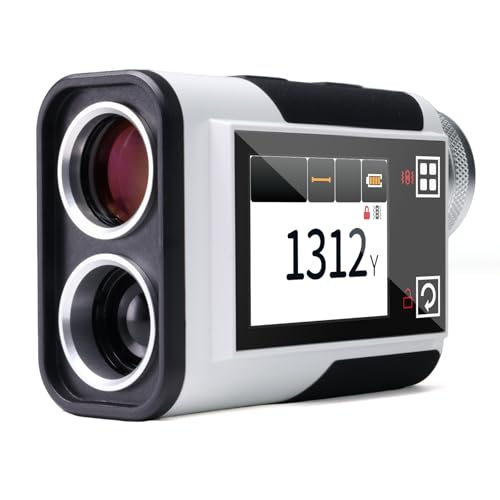 CIGMAN Telemetro Golf 1200Y, Precision ±1 m, Display touch laterale con Slope, Oculare 25 mm, Ricaricabile USB-C Golf Rangefinder Laser, Legale per tornei di golf, CT-1200PRO
