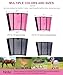 Gydoty Horse Fly Boots for Pony - 2025 Mesh Full Size Donkey Leg Fly Protection with Leather Frame, Mini Horse Leggins Fly Boots Set of 4(Small, Pink)
