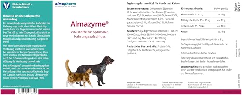 almapharm almazyme Pulver - 500 g - Ergänzungsfuttermittel für Hunde und Katzen - Vitalstoffe die zum Nahrungsaufschluss beitragen können