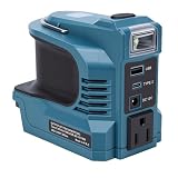 Jeffergarden 220W Battery Power Inverter with LED Light, Compatible with 18V Batteries BL1840, for Emergency Power Supply Outdoor Camping (US Plug)