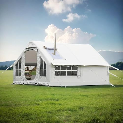 Inflatable Camping Tent for 6-8 People with Electric Air Pump - Waterproof 4-Season Blow Up Tent, Easy Setup for Camping & Hiking - Upgrade Your Outdoor Experience