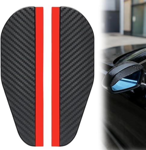 H-Quenby Carbon Fiber Rearview Mirror Rain Visor for Ford