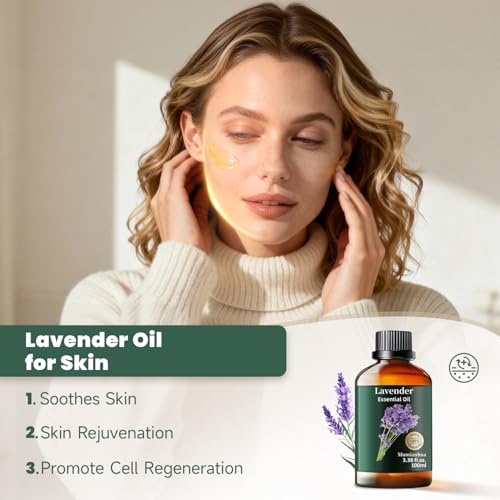 Aceite Esencial de Lavanda Puro, Mumianhua - Grado Terapéutico, Aceite de Lavanda Natural para Difusor, Humidificador, Lavaplatos, Cuidado de Piel y Cabello, Fabricación de Velas y Relajación - 100ml - imagen 2