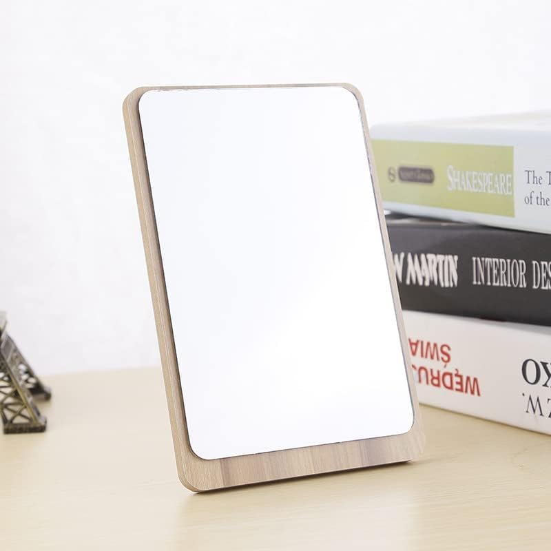 Wooden Tabletop Makeup Mirror – 90° Adjustable Vanity Mirror with Stand – Portable Folding Mirror for Desk, Bathroom, Bedroom, Travel, Shaving & Makeup – Simple Modern Design-image-34