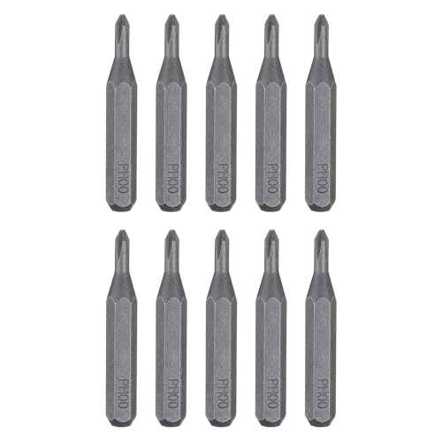 Image of QUARKZMAN 10pcs PH00 Phillips Screwdriver Bits 5/32 Inch Hexagonal 28 mm Length Magnetic Cross Bits in Steel S2 for Manual Electric Screwdrivers Precision Repair