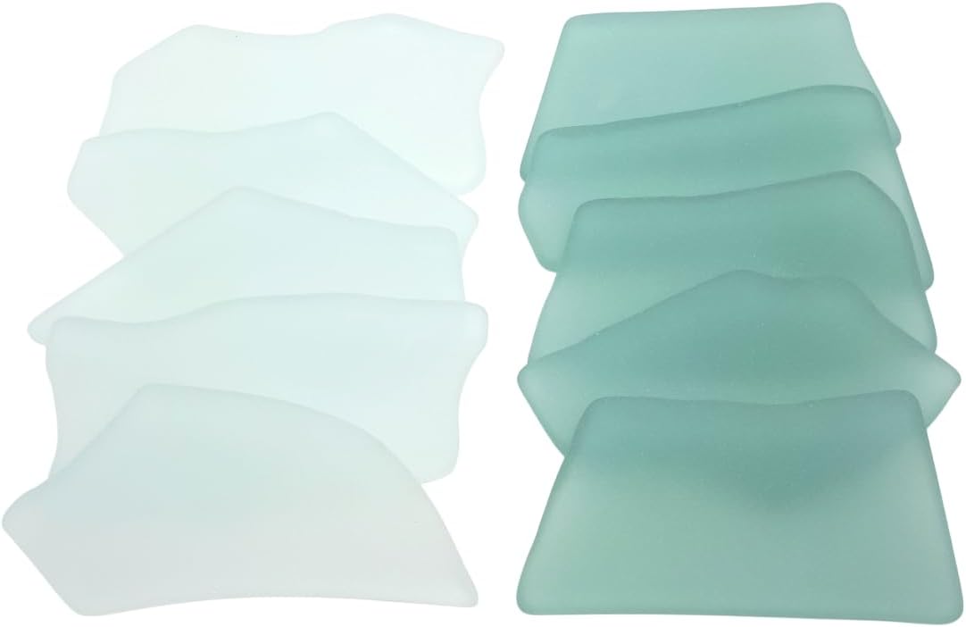 Sea glass place cards - Sea green shades - Irregular shapes