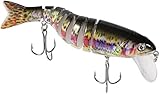 JIANYI Fishing Lures for Bass Trout Lifelike Multi Jointed Swimbaits Slow Sinking Swimming Hard Lure...
