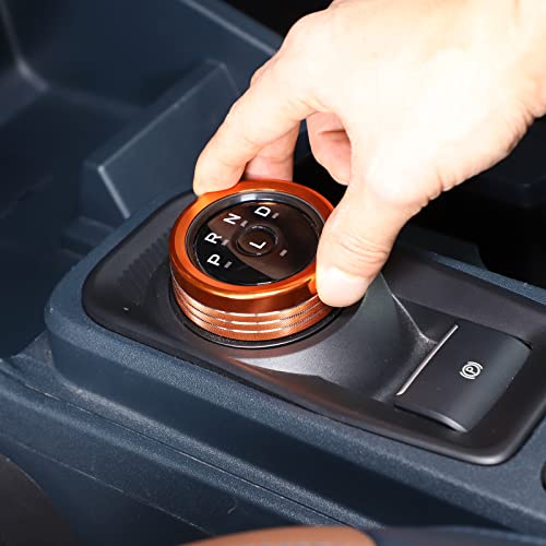 Cheayar Gear Shift Switch Button Ring Trim Cover Fit For Ford Maverick 2022 2023, Aluminum Gear Shifting Knob Cover, Gear Shift Knob Cover Interior Gear Shifter Head Decoration Protection (Orange) #TOP7