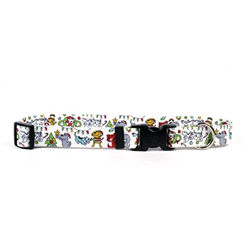 Image of Yellow Dog Design Christmas Dogs Dog Collar Fits Neck 14 to 20 inch, Medium 1 inch Wide