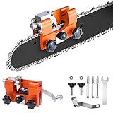 Chainsaw Sharpener Jig Kit, Portable Chainsaw Sharpening Tool with Burr Grinding Stone, Manual Chain Saw Blade Sharpener Attachment for Chain/Electric Saw, Lumberjack, Garden Worker