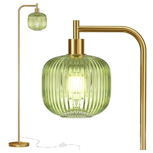 Elegant QiMH Glass Floor Lamp for Home