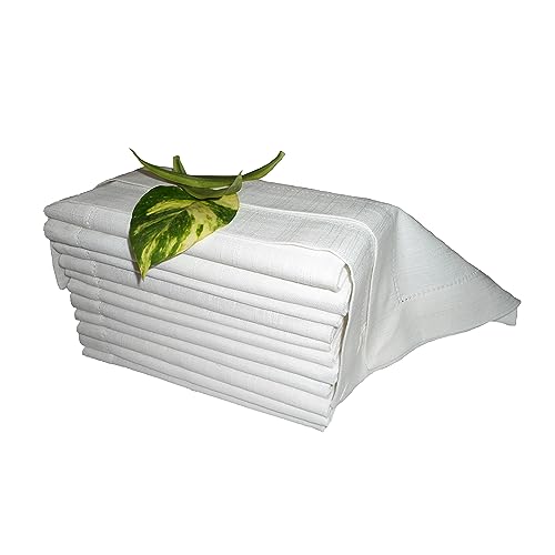 Servilletas de Tela Cuadradas Blancas 16x16 Inch Pack 12 miniatura 2