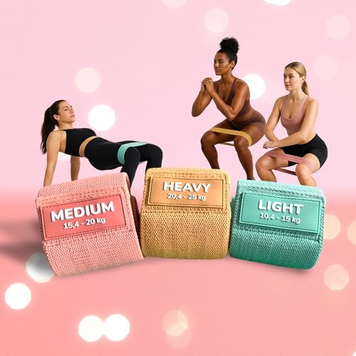 ImmerLaden Booty Bands Fitnessbänder für Frauen 3er Set – Premium...