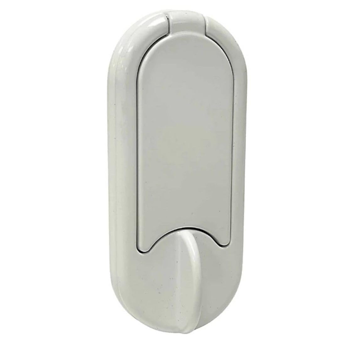 UAP Stadium Modern Door Knocker with Magnetic Closure for Front Door, White