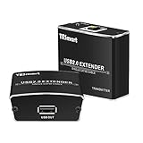 「TESmart USB エクステンダー USB 延長器 100m lanケーブル 延長 単一UTP/FT CAT5e/6 ケーブル経由 480Mbps高速データ伝送 USB2.0 Windows/OS X/Linux/Unixに対応」の画像