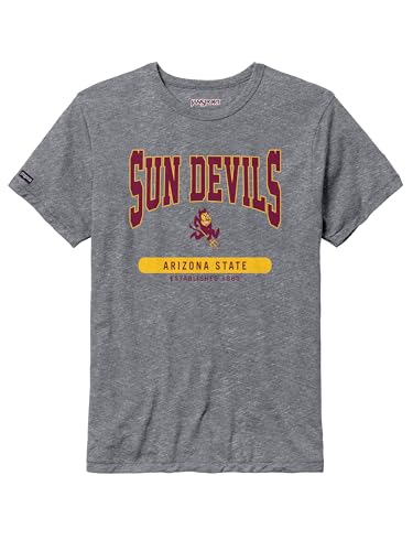 JanSport NCAA Officially Licensed Pregame Short Sleeve T Shirt for Men, Soft & Breathable Triblend Crewneck T Shirt with Graphic Detailing, Everyday University Fan Apparel