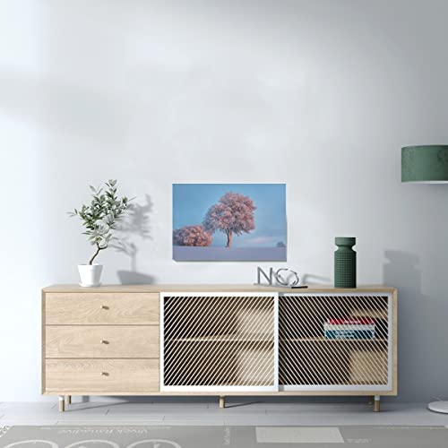 Tableau arbre couvert de neige pour illuminer un mur sombre