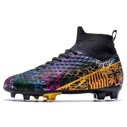 Curunect 9330 Boys Girls Soccer Cleats Lightweight High-Top Training Football Shoes For Youth Non-Slip Kids Soccer Futsal Shoes thumb #3