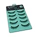 Scala 5 pairs/set 3D False Eyelashes Messy Cross Thick Natural Fake Eye Lashes Professional Makeup Tips Short False Eye Lashes (L-12)