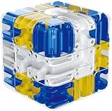 3D Rolling Ball Maze Cube, Large Labyrinth 3D Puzzle Maze Cube - Engaging Brain Teaser Toy, 3D Cube Maze Puzzle, Rubix Cubes Ball Mazes (Blue)
