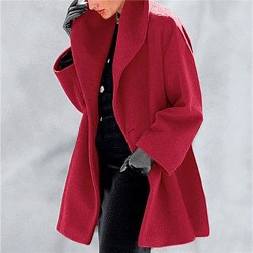 Manteau d'hiver décontracté chaud en maille ample style trench