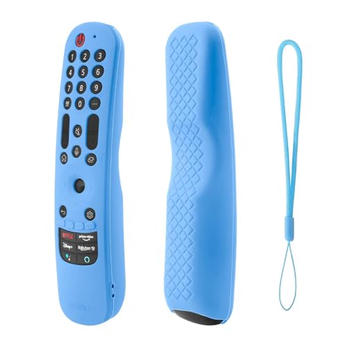 Image of Silicone Protective Case Cover Compatible with LG AN-MR21GA MR22GA MR23GA Magic Remote Shockproof for LG Smart TV Remote 2021 2022 2023 Protective Skin Waterproof Anti-Lost (Blue)