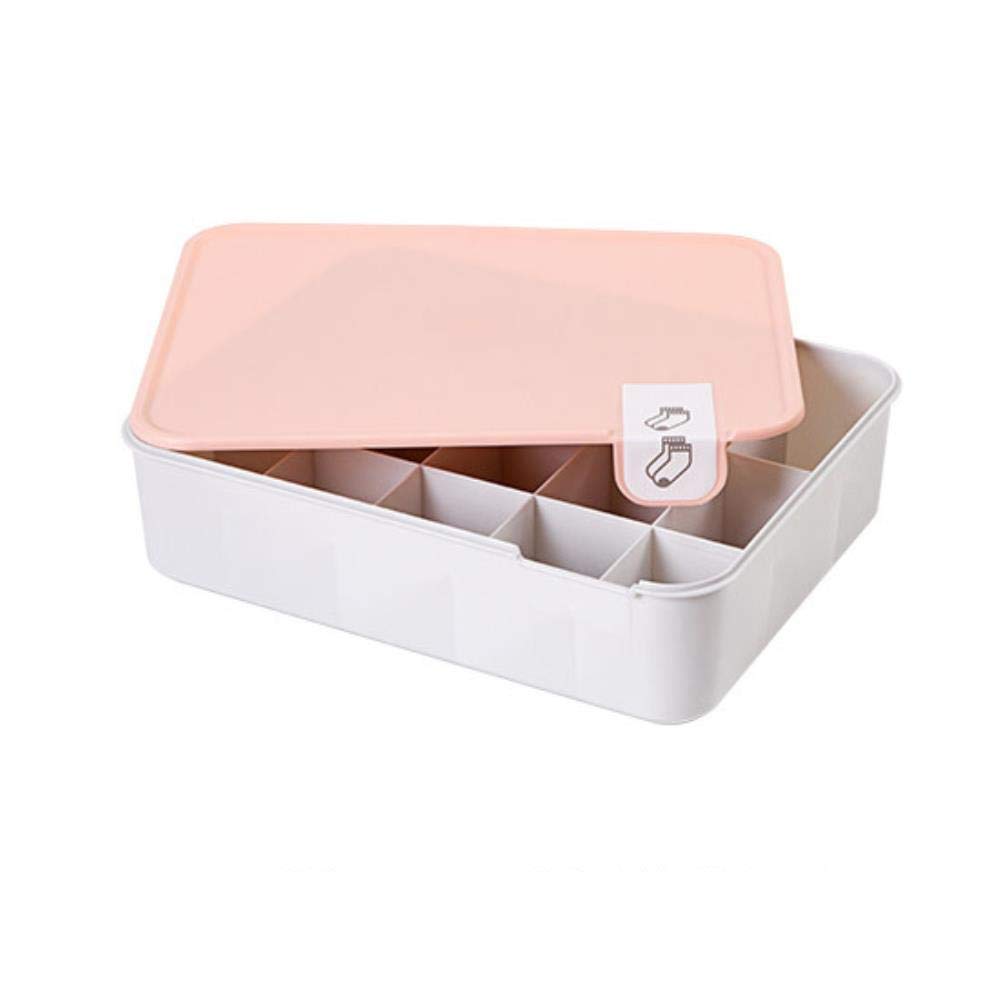Scatola Organizer Con Coperchio Per Biancheria Intima: Contenitore In Plastica PP Con Scomparti Per Calzini, Reggiseni E Accessori Da Armadio