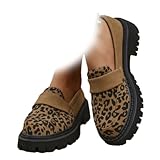 Talon bloc bas polyvalent : Avec un talon bloc bas modeste, les mocassins à imprimé léopard pour femmes offrent une légère élévation tout en maintenant stabilité et confort, les rendant parfaites pour un usage décontracté et professionnel