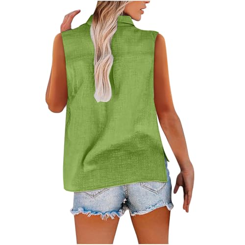 Camisas de lino y algodón para mujer con corte oversize transpirable 3