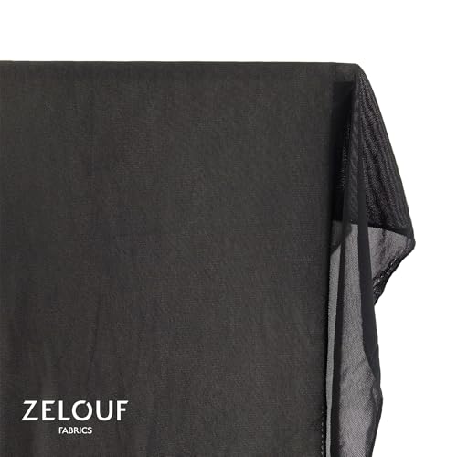 Premium Black Nylon Mesh Fabric by the Yard – Soft, Stretchy Power Mesh for Costumes, DIY Crafts, Dancewear, and More 3 Premium Black Nylon Mesh Fabric by the Yard – Soft, Stretchy Power Mesh for Costumes, DIY Crafts, Dancewear, and More - Image 2