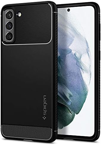 Spigen Rugged Armor Case Compatible with Samsung Galaxy S21 - Matte Black