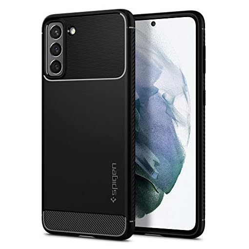 Spigen Rugged Armor Back Cover Case Compatible with Galaxy S21 5G/S21 (TPU | Matte Black)