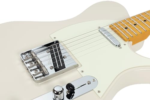 Vola Vasti V3 MC Guitare électrique, corps en frêne, manche en érable, frettes en nickel, manche en C moderne, fabriquée au Japon (Vintage Blanc) - Les Beatles, Paul McCartney, John Lennon, RIngo Starr, George Harrison Vola Vasti V3 MC Guitare électrique, corps en frêne, manche en érable, frettes en nickel, manche en C moderne, fabriquée au Japon (Vintage Blanc) – Image 5